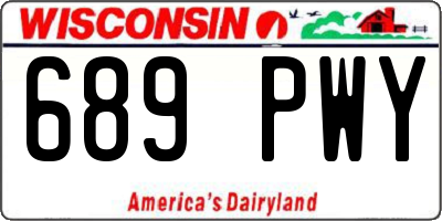 WI license plate 689PWY