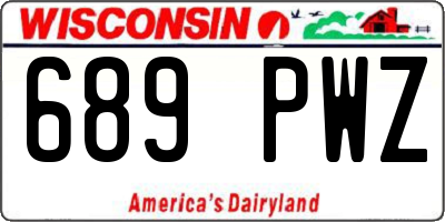 WI license plate 689PWZ