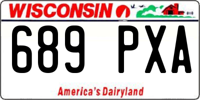 WI license plate 689PXA