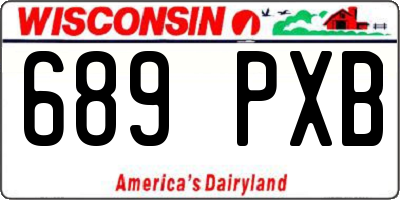 WI license plate 689PXB