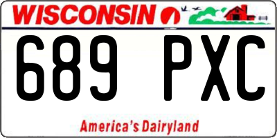 WI license plate 689PXC