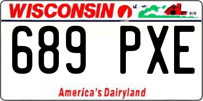 WI license plate 689PXE