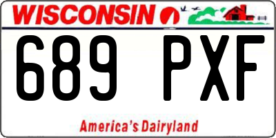 WI license plate 689PXF