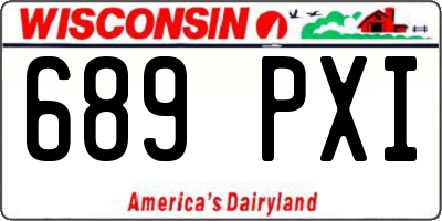 WI license plate 689PXI