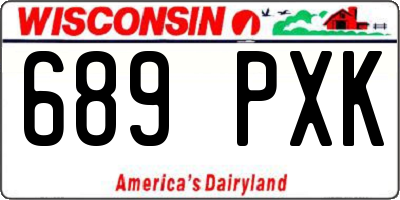 WI license plate 689PXK