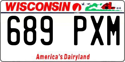 WI license plate 689PXM