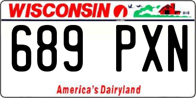 WI license plate 689PXN