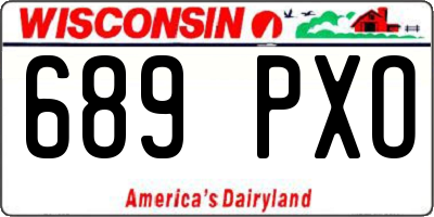 WI license plate 689PXO