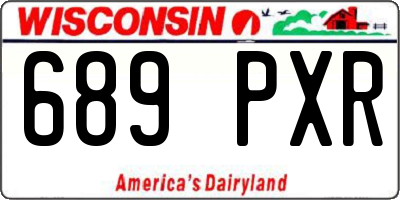 WI license plate 689PXR