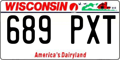WI license plate 689PXT