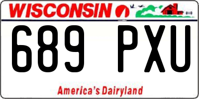 WI license plate 689PXU