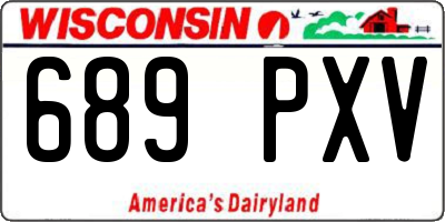 WI license plate 689PXV