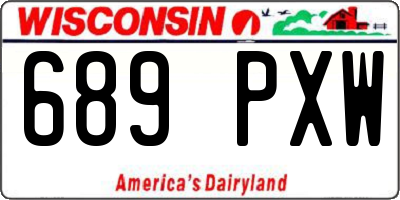 WI license plate 689PXW
