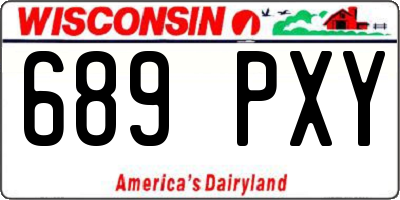 WI license plate 689PXY
