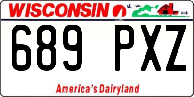 WI license plate 689PXZ