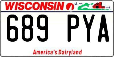 WI license plate 689PYA