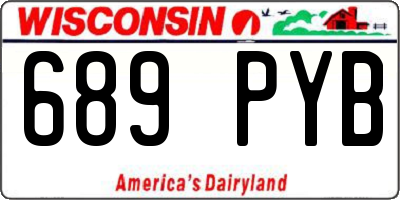 WI license plate 689PYB