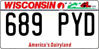 WI license plate 689PYD