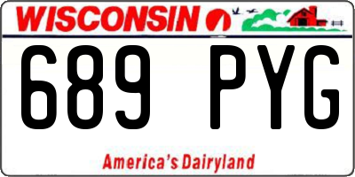 WI license plate 689PYG
