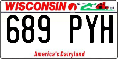 WI license plate 689PYH