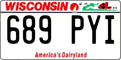WI license plate 689PYI