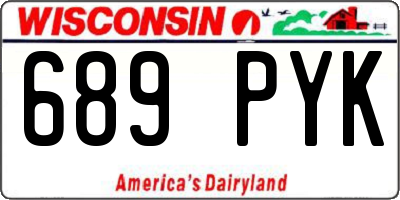 WI license plate 689PYK