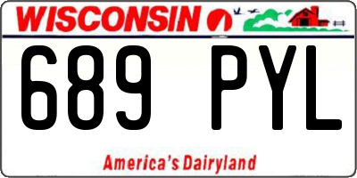 WI license plate 689PYL