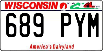 WI license plate 689PYM