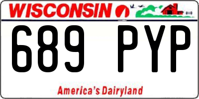 WI license plate 689PYP