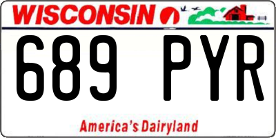 WI license plate 689PYR