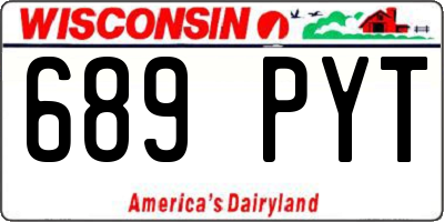 WI license plate 689PYT