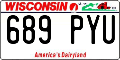 WI license plate 689PYU