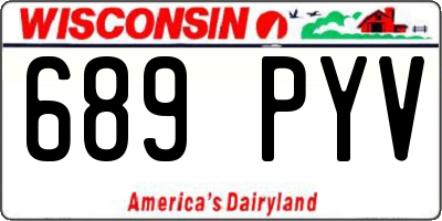 WI license plate 689PYV