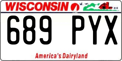 WI license plate 689PYX