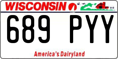 WI license plate 689PYY