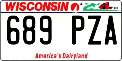 WI license plate 689PZA