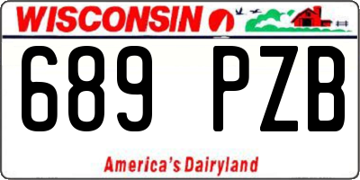 WI license plate 689PZB