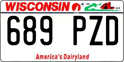 WI license plate 689PZD