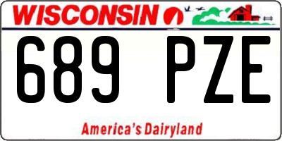 WI license plate 689PZE