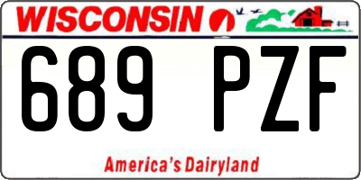 WI license plate 689PZF