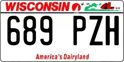WI license plate 689PZH