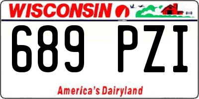 WI license plate 689PZI