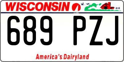 WI license plate 689PZJ