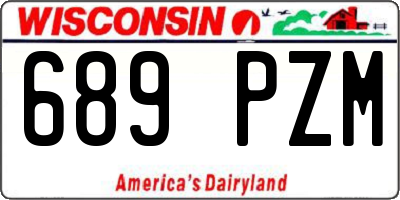 WI license plate 689PZM