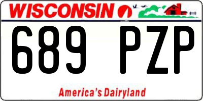 WI license plate 689PZP