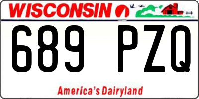 WI license plate 689PZQ