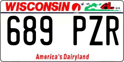 WI license plate 689PZR