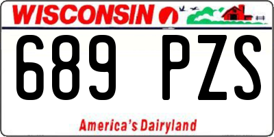 WI license plate 689PZS