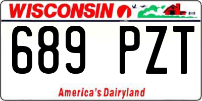 WI license plate 689PZT