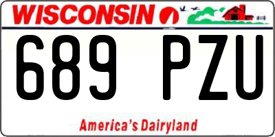 WI license plate 689PZU